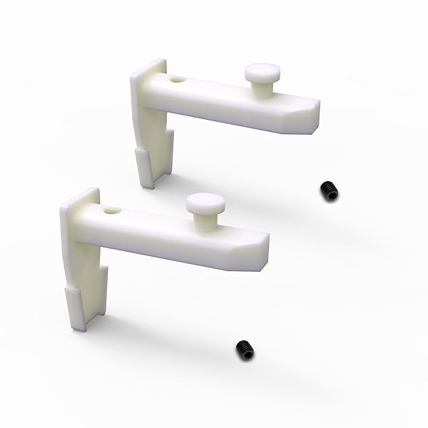 Sintrix-Fab 2x End Caps with Screw – Compatible with IKEA VIDGA Curtain Tracks, Replacement for Part No. 146964/146965, Flexible Curtain Track Stoppers for RV, Shower, and Windows