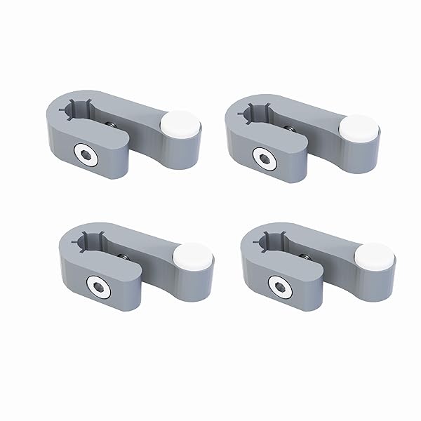 Sintrix-Fab 4 x Shelf Brackets Mount for IKEA DETOLF, Extra Shelf Clips, Compatible with IKEA DETOLF Display Cabinet, Glass Shelf Support, All Nuts, Screws & Silicone Pads Included