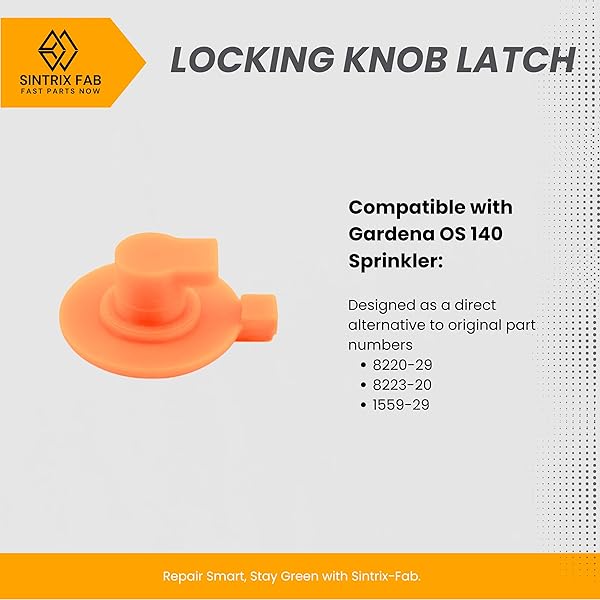 Sintrix-Fab Locking Knob – Compatible with Gardena OS 140 Sprinkler, 4-Pack, Replacement for Part No. 8220-29/8223-20/1559-29 – Anti-Accidental Opening Design